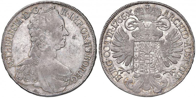 Maria Theresia 1740 - 1780
Taler, 1765. Wien
28,03g
Fr. 99b, Her. 414, Eyp. 74/5...