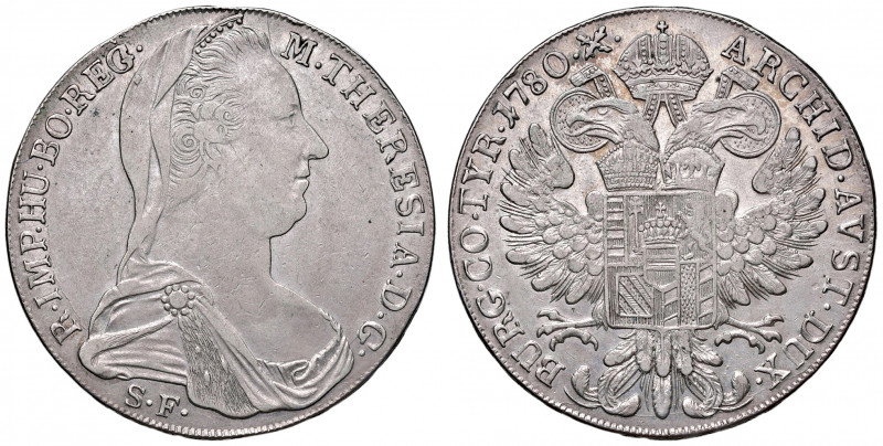 Maria Theresia 1740 - 1780
Taler, 1780. SF Mailand
28,00g
Hafner 39a
ss/ss+