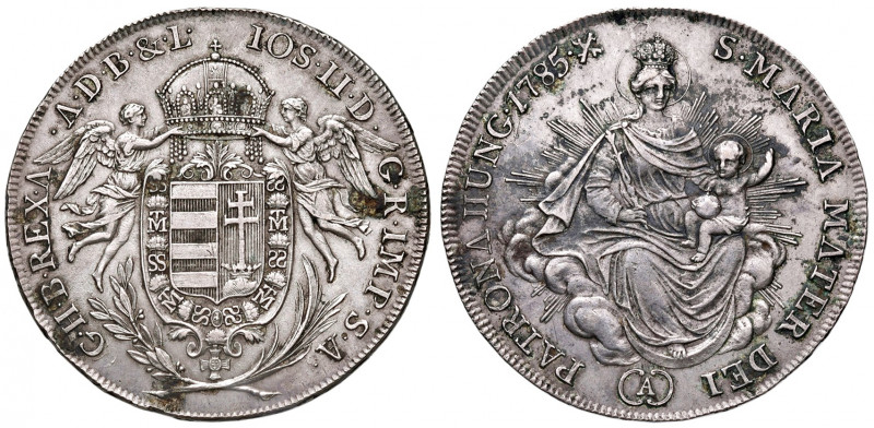 Joseph II. als Alleinregent 1780 - 1790
1/2 Madonnentaler, 1785. A Wien
14,05g
H...