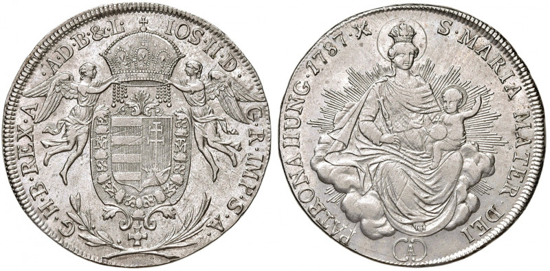 Joseph II. als Alleinregent 1780 - 1790
1/2 Madonnentaler, 1787. A Wien
14,00g
H...