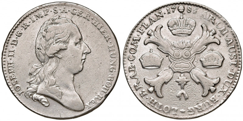 Joseph II. als Alleinregent 1780 - 1790
Kronentaler, 1785. Brüssel
29,30g
Her. 1...