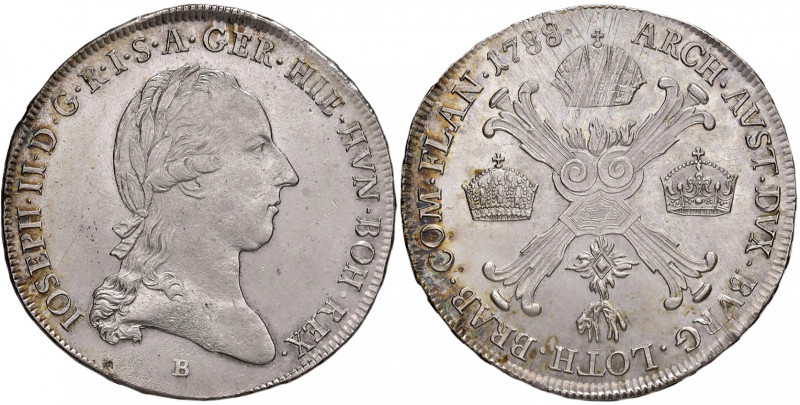 Joseph II. als Alleinregent 1780 - 1790
1/2 Kronentaler, 1788. B Kremnitz
14,78g...