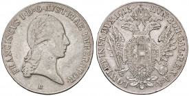 Franz I. 1806 - 1835
Taler, 1815. B Kremnitz
28,04g
Fr. 138
Henkelspur
ss/vz