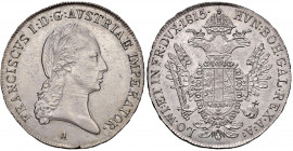 Franz I. 1806 - 1835
1/2 Taler, 1815. A Wien
14,06g
Fr. 214
vz/stgl