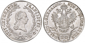 Franz I. 1806 - 1835
20 Kreuzer, 1820. A Wien
6,67g
Fr. 327
stgl