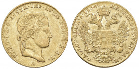 Ferdinand I. 1835 - 1848
Dukat, 1838. A Wien
3,44g
Fr. 714
ss