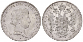 Ferdinand I. 1835 - 1848
1/2 Taler, 1844. A Wien
14,04g
Fr. 785
Kratzer im Avers
ss/vz