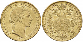 Franz Joseph I. 1848 - 1916
Dukat, 1853. A Wien
3,44g
Fr. 1166
ss