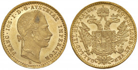 Franz Joseph I. 1848 - 1916
Dukat, 1864. A Wien
3,50g
Fr. 1211
Fleck am Kopf
stgl