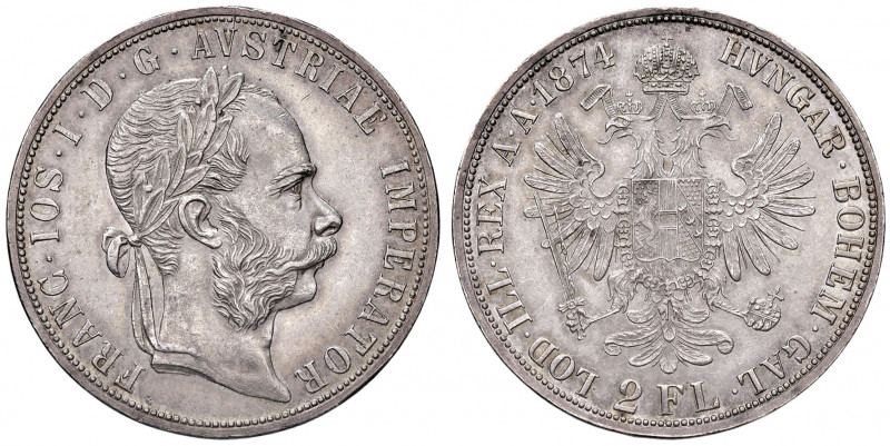 Franz Joseph I. 1848 - 1916
2 Gulden / 2 Florin, 1874. Wien
24,78g
Fr. 1373
vz/s...