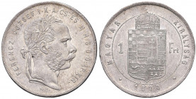 Franz Joseph I. 1848 - 1916
1 Forint, 1870. KB Kremnitz
12,36g
Fr. 1773
vz/vz+