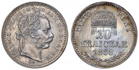 Franz Joseph I. 1848 - 1916
10 Krajczar, 1888. K-B Kremnitz
1,69g
Fr. 1828
stgl