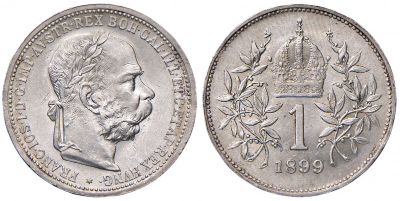 Franz Joseph I. 1848 - 1916
1 Krone, 1899. Wien
5,03g
Fr. 1972
stgl