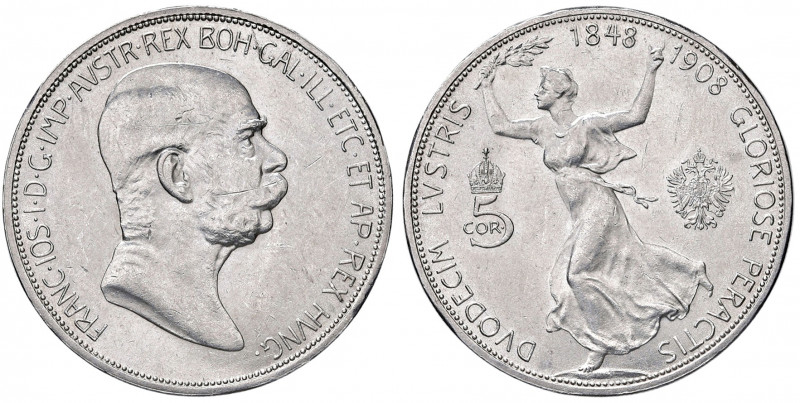 Franz Joseph I. 1848 - 1916
5 Kronen, 1908. Jubiläum
Wien
24,00g
Fr. 2185
vz/stg...