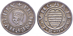 Franz Joseph I. 1848 - 1916
Denar (XIII) Andreas II, 1896. Millennium
Kremnitz
1,22g
Fr. 2201
vz/stgl