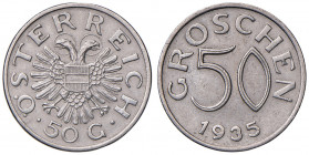 50 Groschen, 1935
1. Republik 1918 - 1933 - 1938. Wien. 5,45g
Her. 51
vz/stgl