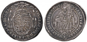 Guidobald v.Thun u.Hohenstein 1654 - 1668
Erzbistum Salzburg. 1/4 Taler, 1663. Salzburg
7,17g
HZ 1811
f.vz