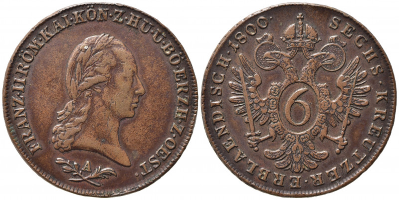 AUSTRIA. 6 Kreuzer 1800 A. BB