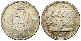 BELGIO. 100 Francs 1949 AG. SPL-FDC