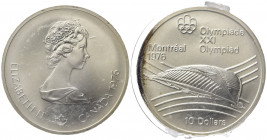 CANADA. 10 Dollari 1976 "Montreal 76". Ag. FDC