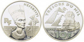 FRANCIA. 10 Francs 1998 "Tresors du Nil". Ag. Segni e impronte nei campi PROOF