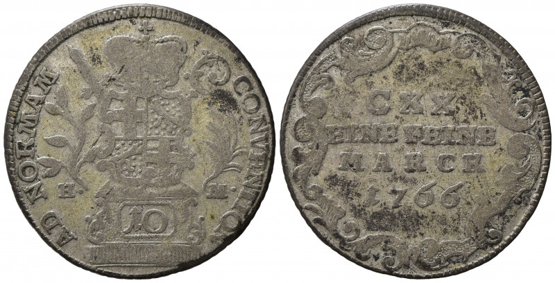 GERMANIA. Fulda. Heinrich VIII Freiherr von Bibra (1759-1788). 10 kreuzer 1766. ...
