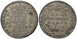 GERMANIA. Fulda. Heinrich VIII Freiherr von Bibra (1759-1788). 10 kreuzer 1766. KM#131. qBB