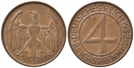 GERMANIA. 4 Reichspfennig 1932. SPL