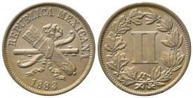 MESSICO. Repubblica. 2 centavos 1883. KM#395. FDC