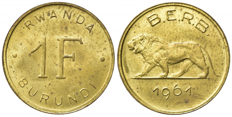 RWANDA - BURUNDI. 1 francs 1961. qFDC