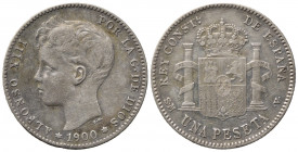 SPAGNA. Alfonso XIII. 1 Peseta 1900. SPL