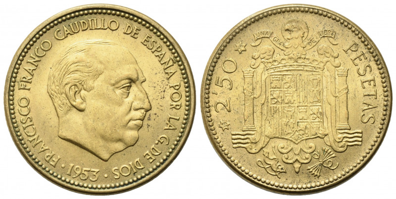 SPAGNA. 2,5 Pesetas 1953/56. KM#785. qFDC