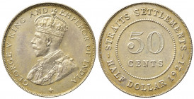 STRAITS SETTLEMENTS. Giorgio V. 50 cents 1921. SPL
