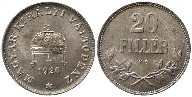 UNGHERIA. 20 filler 1920. qFDC