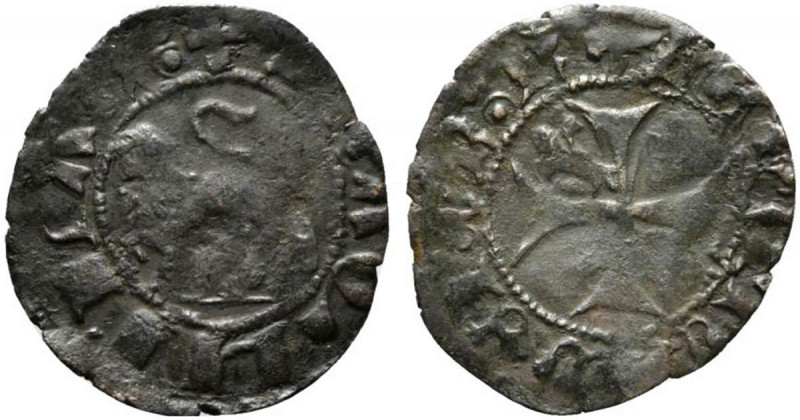 L'AQUILA. Renato d'Angiò (1435-1442) Quattrino Mi (0,61 g). Croce patente con gi...