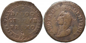 FERMO. Pio VI (1775-1799) Madonnina da 5 baiocchi 1797. AE (17,07g - 31,6 mm). BB