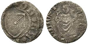 FERRARA. Nicolò II d'Este (1361-1388). Quattrino Mi ( 0.70 g - 15.1 mm). DE FERA...