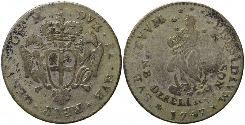 GENOVA. Dogi Biennali III fase (1637-1797). 2 lire 1747 Ag (8,94 g - 30,2 mm). M...