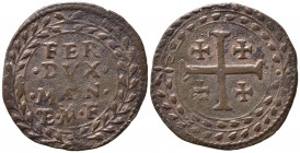 MANTOVA. Ferdinando Gonzaga (1612-1626). Grosso Mi (1,91 g). D/legenda in ghirlanda - R/croce di Gerusalemme. Bignotti 62. BB+
