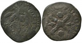 NAPOLI. Filippo III (1598-1621). Tornese 1599 Cu (6,09 g). Magliocca 52. MB+
