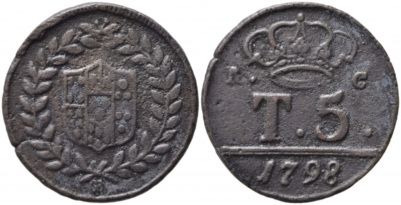 NAPOLI. Ferdinando IV (1759-1816). 5 tornesi 1798. Magliocca 298. BB