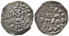 PAVIA. Ugo e Lotario II (931-947). Denaro Ag (1,27 g). MIR 824 - rara. Esamplare di buona qualità, schiacciature di conio. qSPL