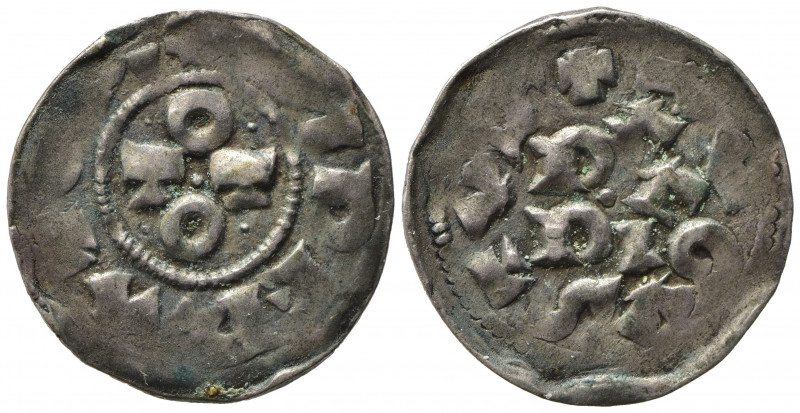 PAVIA. Ottone I di Sassonia (962-973). Denaro Ag (1,20 g). MIR 827; Biaggi 1823....