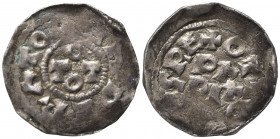 PAVIA. Ottone I e II (962-967). Denaro Ag (1,08 g). MIR 828. BB+/qSPL