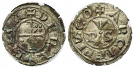 RAVENNA. Monetazione Arcivescovile (sec. XIII-XIV). Denaro Ag (0,64 g). Di Virgilio 21. qSPL