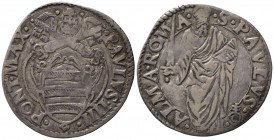 ROMA. Paolo IV (1555-1559). Giulio Ag (3,09 g).qBB
