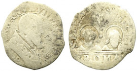 ROMA. Urbano VIII (1623-1644). Mezzo grosso Ag (0,80 g). MIR 1728/1 R4; Munt. 167; CNI 20-26. B-MB