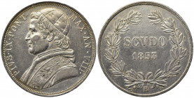 ROMA. Pio IX (1846-1870). Scudo 1853 anno VIII Ag. Gig. 63. qSPL
