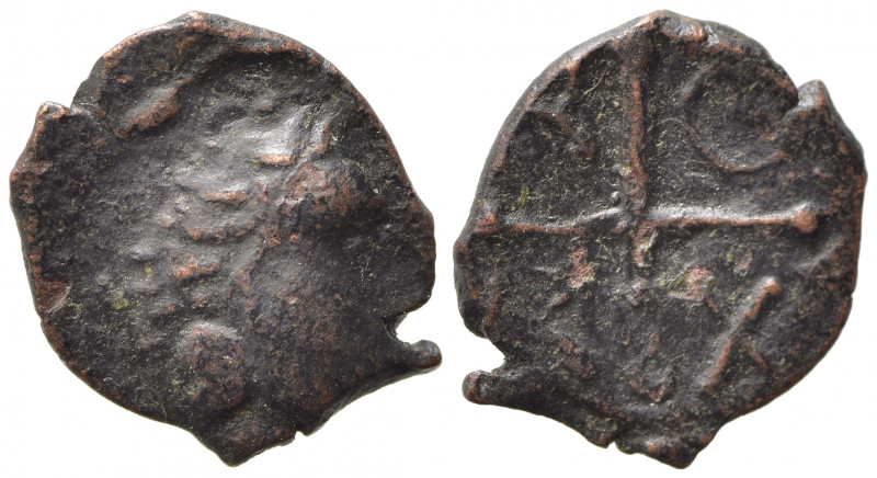 SALERNO. Ruggero II (1105-1154). Frazione di follaro. AE (0,95 g). Cappelli 119....