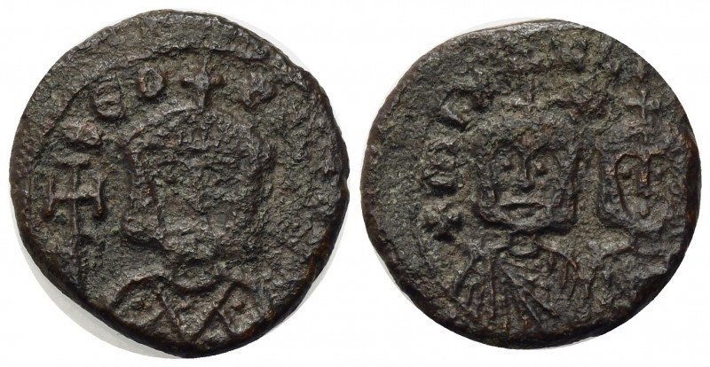 SIRACUSA. Teofilo (829-842). Follis AE (3,68 g). Busto di Teofilo barbuto - R/bu...